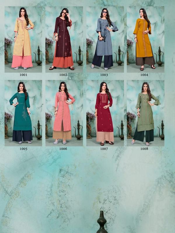 Smriti Trendz Charlotte 2 Rayon Kurti With Plazzo